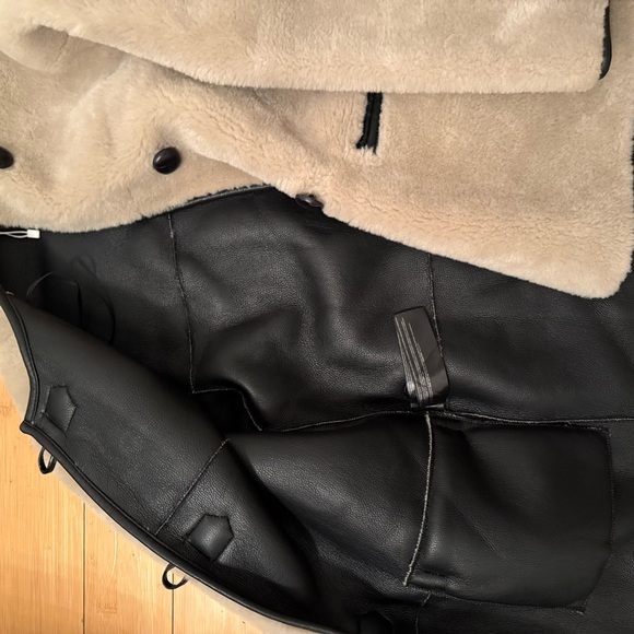 Mango Tan and Black Faux Fur Jacket - Picture 4 of 7